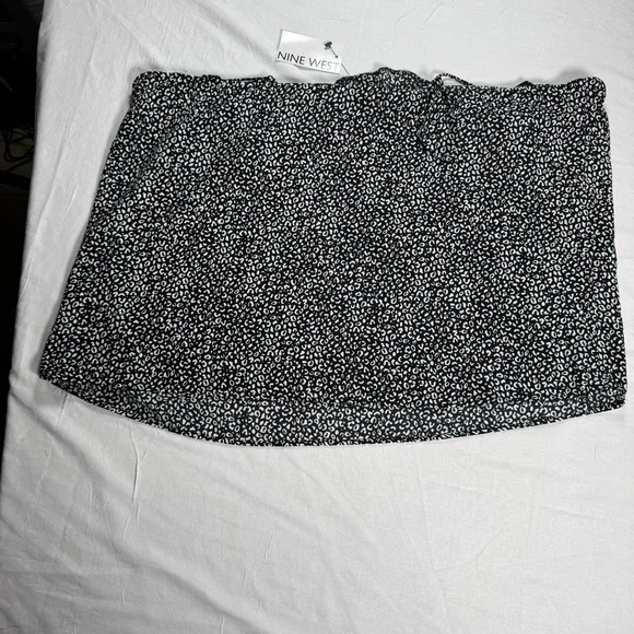 Nine West Camisole Women XXL Black White NWT Animal Print Adjustable Strap Tank - Picture 8 of 8